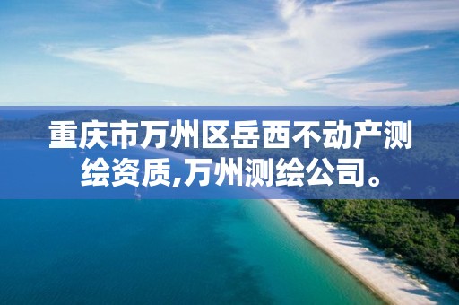 重庆市万州区岳西不动产测绘资质,万州测绘公司。