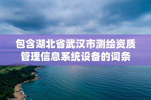 包含湖北省武汉市测绘资质管理信息系统设备的词条