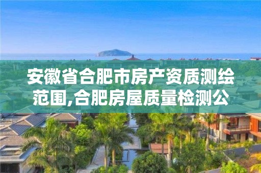 安徽省合肥市房产资质测绘范围,合肥房屋质量检测公司。