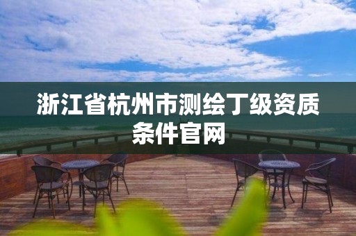 浙江省杭州市测绘丁级资质条件官网