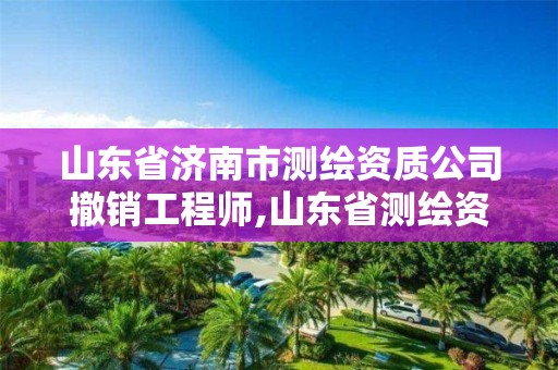 山东省济南市测绘资质公司撤销工程师,山东省测绘资质专用章图片。