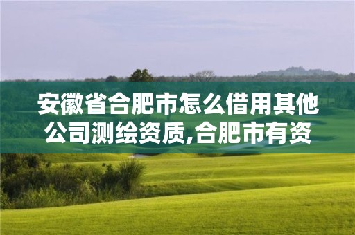 安徽省合肥市怎么借用其他公司测绘资质,合肥市有资质的测绘公司。