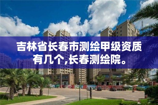 吉林省长春市测绘甲级资质有几个,长春测绘院。