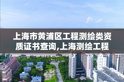 上海市黄浦区工程测绘类资质证书查询,上海测绘工程师职称评定条件及流程。