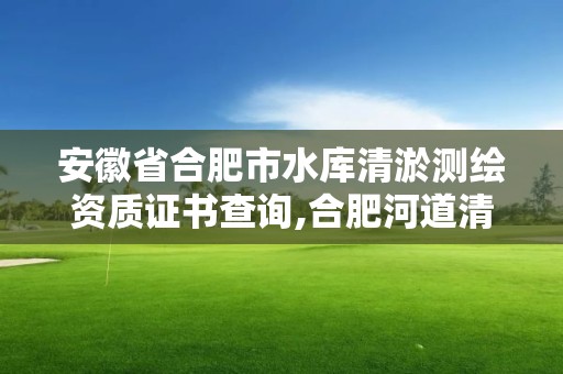 安徽省合肥市水库清淤测绘资质证书查询,合肥河道清淤工程公司。