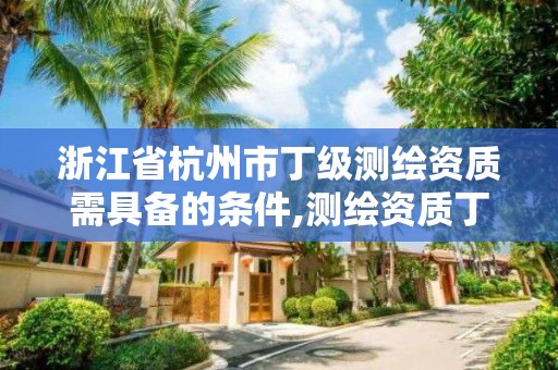 浙江省杭州市丁级测绘资质需具备的条件,测绘资质丁级是什么意思。