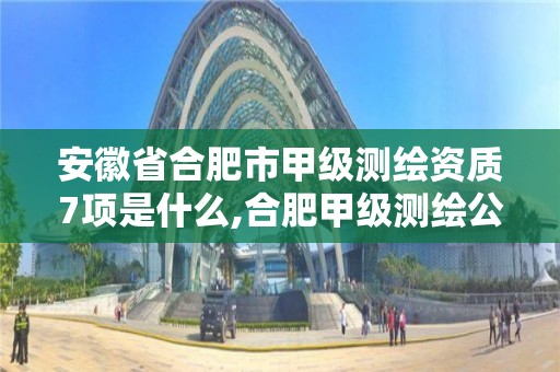 安徽省合肥市甲级7项是什么,合肥甲级测绘公司。