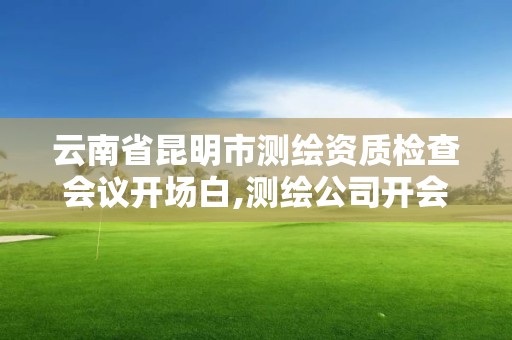 云南省昆明市检查会议开场白,测绘公司开会总工发言。