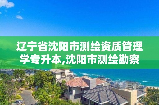 辽宁省沈阳市管理学专升本,沈阳市测绘勘察研究院。