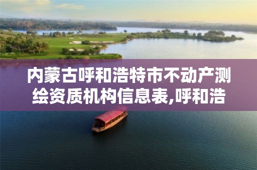 内蒙古呼和浩特市不动产测绘资质机构信息表,呼和浩特市测绘局地址。