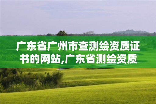 广东省广州市查测绘资质证书的网站,广东省测绘资质单位名单。