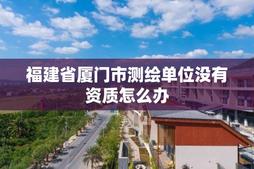 福建省厦门市测绘单位没有资质怎么办