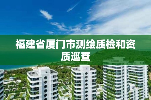 福建省厦门市测绘质检和资质巡查