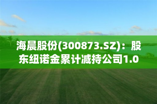 海晨股份(300873.SZ)：股东纽诺金累计减持公司1.02%股份