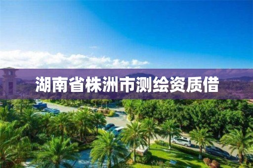 湖南省株洲市测绘资质借