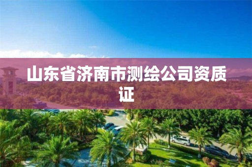 山东省济南市测绘公司资质证