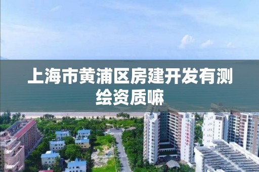 上海市黄浦区房建开发有测绘资质嘛