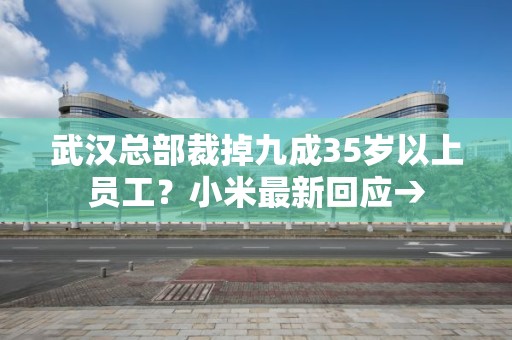 武汉总部裁掉九成35岁以上员工？小米最新回应→