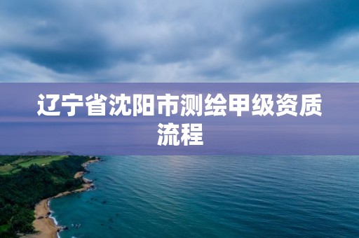 辽宁省沈阳市测绘甲级资质流程