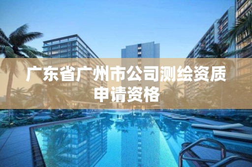 广东省广州市公司测绘资质申请资格