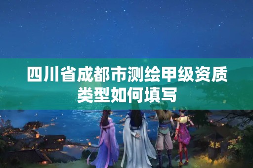 四川省成都市测绘甲级资质类型如何填写