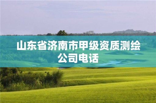 山东省济南市甲级资质测绘公司电话