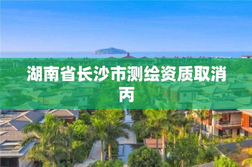 湖南省长沙市测绘资质取消丙