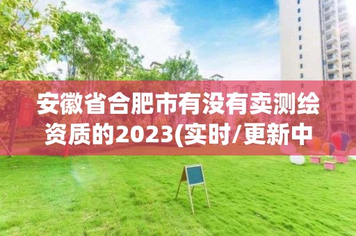 安徽省合肥市有没有卖测绘资质的2023(实时/更新中)