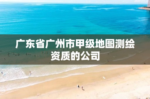 广东省广州市甲级地图测绘资质的公司