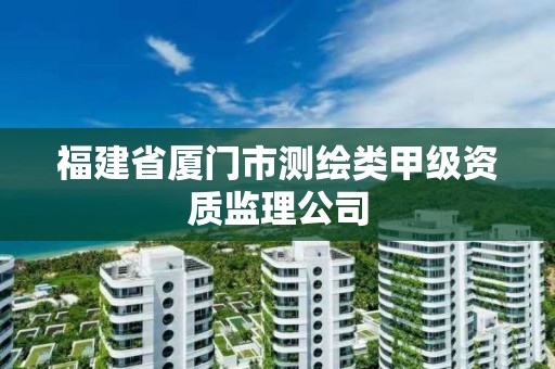 福建省厦门市测绘类甲级资质监理公司