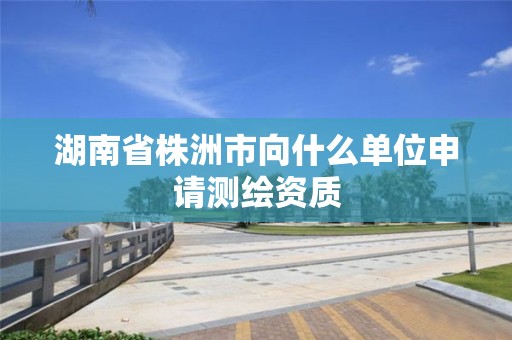 湖南省株洲市向什么单位申请测绘资质