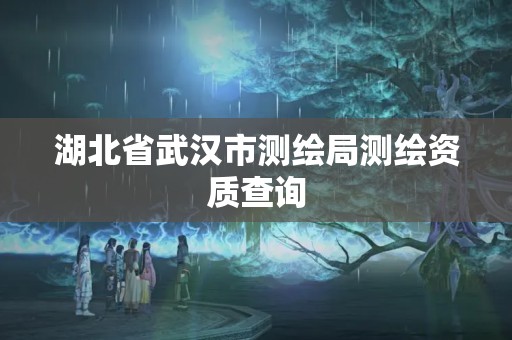 湖北省武汉市测绘局测绘资质查询