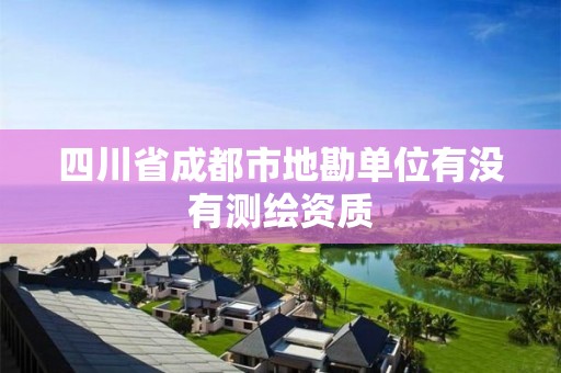 四川省成都市地勘单位有没有测绘资质