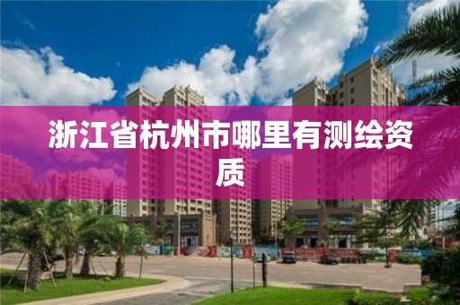 浙江省杭州市哪里有测绘资质