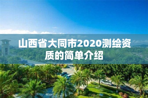 山西省大同市2020测绘资质的简单介绍