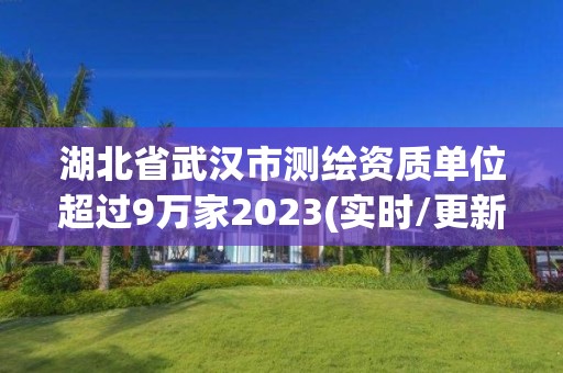 湖北省武汉市测绘资质单位超过9万家2023(实时/更新中)