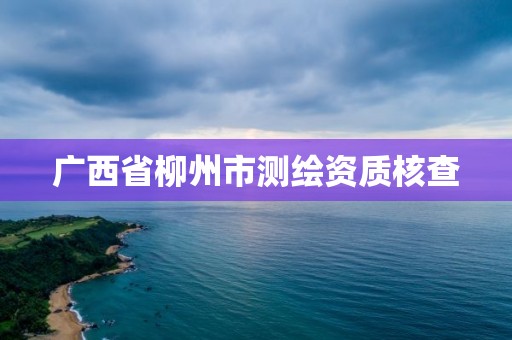 广西省柳州市测绘资质核查