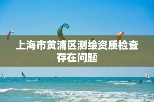 上海市黄浦区测绘资质检查存在问题