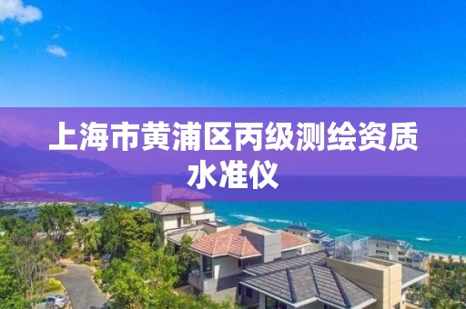 上海市黄浦区丙级测绘资质水准仪