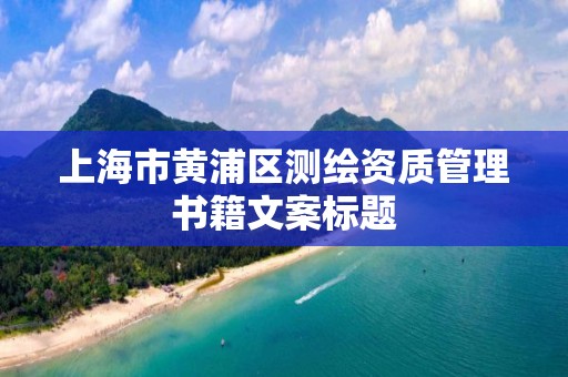 上海市黄浦区测绘资质管理书籍文案标题