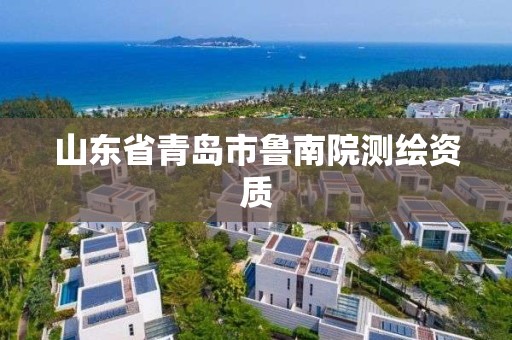 山东省青岛市鲁南院测绘资质