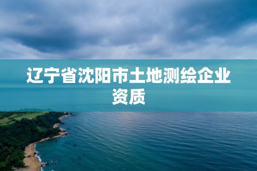 辽宁省沈阳市土地测绘企业资质