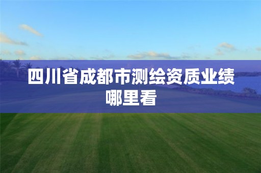 四川省成都市测绘资质业绩哪里看