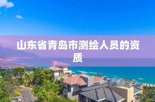 山东省青岛市测绘人员的资质