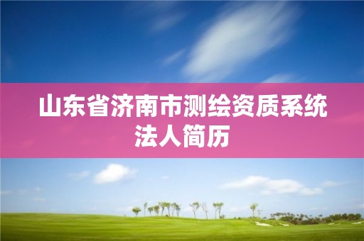 山东省济南市测绘资质系统法人简历