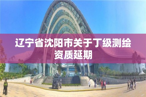 辽宁省沈阳市关于丁级测绘资质延期