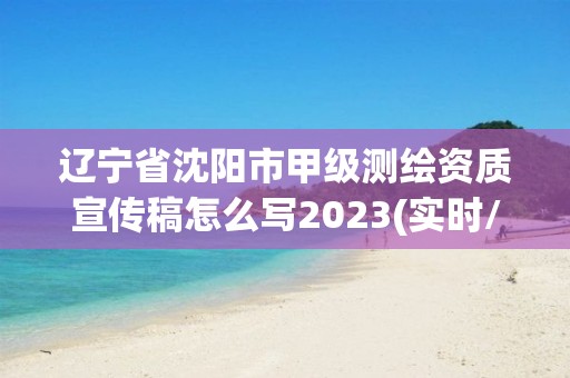 辽宁省沈阳市甲级测绘资质宣传稿怎么写2023(实时/更新中)