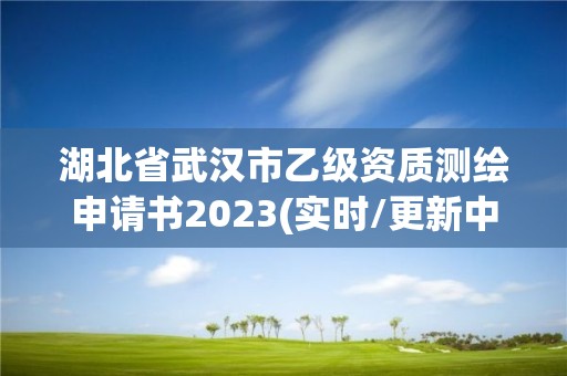 湖北省武汉市乙级资质测绘申请书2023(实时/更新中)