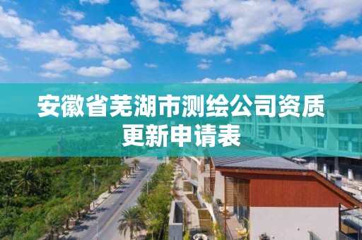 安徽省芜湖市测绘公司资质更新申请表