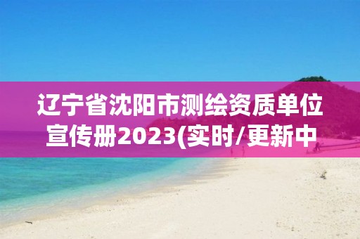 辽宁省沈阳市测绘资质单位宣传册2023(实时/更新中)